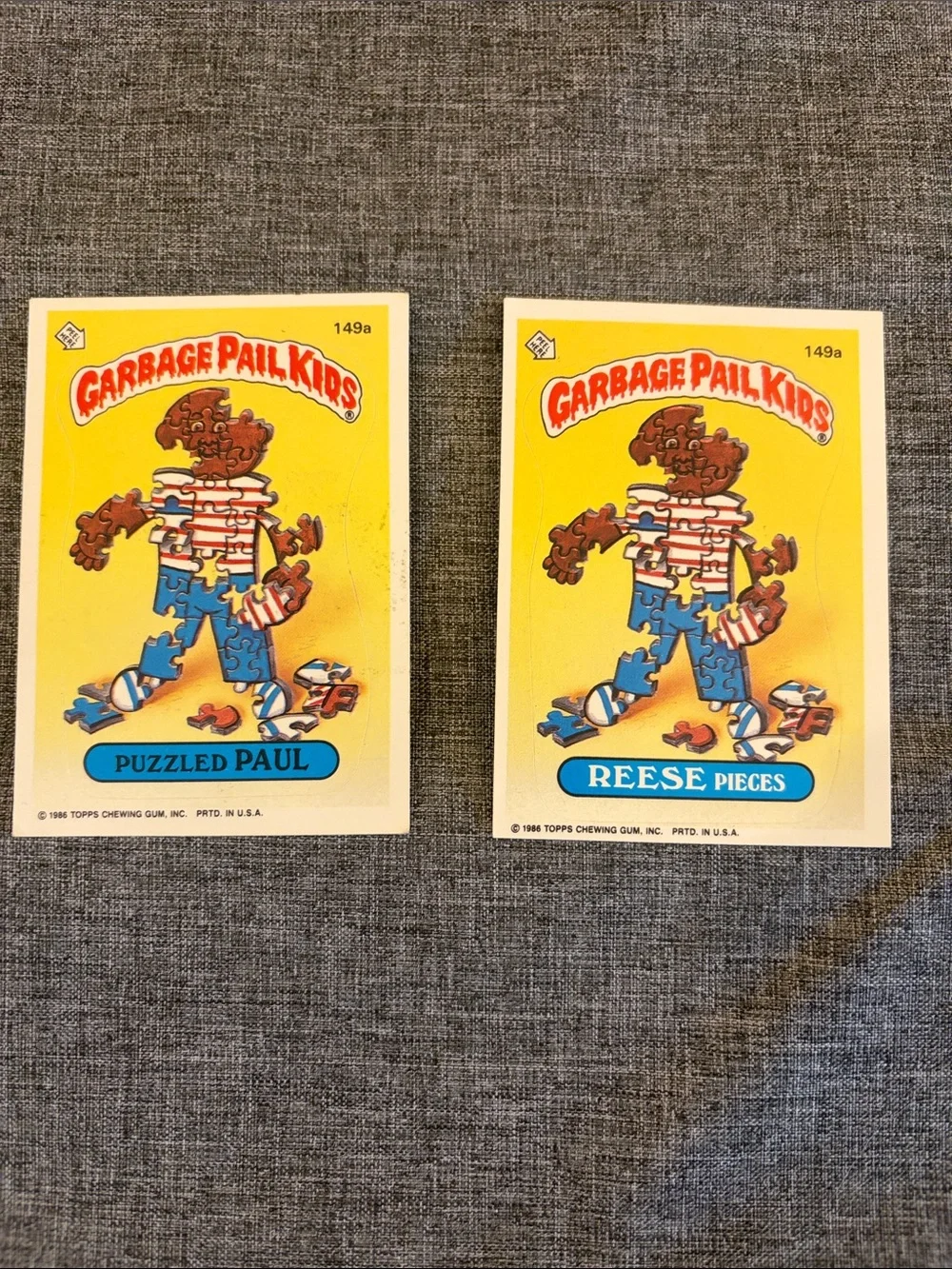 Garbage Pail Kids Puzzled Paul & Reese Pieces Cards